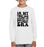 In My Twelfth Birthday Era Birthday Shirt Kids Fleece Pullover Sweatshirt