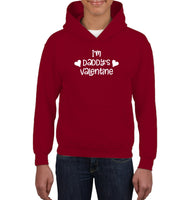 I'm Daddy's Valentine Kids Heavyweight Pullover Hoodie