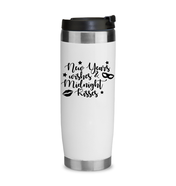 New Years Wishes And Midnight Kisses Tumbler Drinking Cup