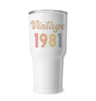 1981 Retro Vintage Birth Year Blast Coffee Mug, Tumbler, Wine Glass