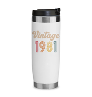 1981 Retro Vintage Birth Year Blast Coffee Mug, Tumbler, Wine Glass