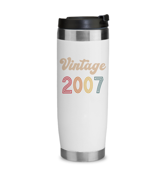 2007 Retro Vintage Birth Year Blast Coffee Mug, Tumbler, Wine Glass