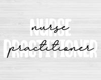 Nurse Practitioner cut file