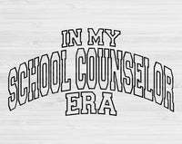 In My School Counselor Era Svg Files For Cricut, School Counselor Svg, Guidance Counselor Svg Dxf Png Eps Cut Files Silhouette