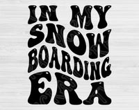 In My Snowboarding Era Svg Files For Cricut, Snowboarding Svg, Winter Sport Svg Dxf Png Eps Cut Files Silhouette