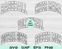 Football Svg Files For Cricut, Baseball Svg, Sports Svg Dxf Png Eps Cut Files Silhouette