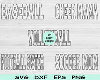 Football Svg Files For Cricut, Baseball Svg, Sports Svg Dxf Png Eps Cut Files Silhouette