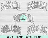 Football Svg Files For Cricut, Baseball Svg, Sports Svg Dxf Png Eps Cut Files Silhouette