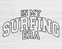 In My Surfing Era Svg Files For Cricut, Surfing Svg, Surfer Svg Dxf Png Eps Cut Files Silhouette
