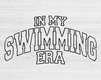In My Swimming Era Svg Files For Cricut, Swimming Svg, Swim Svg Dxf Png Eps Cut Files Silhouette