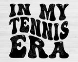 In My Tennis Era Svg Files For Cricut, Tennis Svg, Sport Svg Dxf Png Eps Cut Files Silhouette