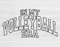 In My Volleyball Era Svg Files For Cricut, Volleyball Svg, Volleyball Mom Svg Dxf Png Eps Cut Files Silhouette
