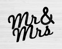 Mr And Mrs Svg File For Cricut or Silhouette, Wedding Svg For Bridal Shower Decorations