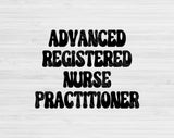 advanced registered nurse practitioner svg file
