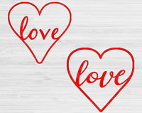 Love Svg Files For Cricut And Silhouette with Heart, Valentine Svg Cut Files, Valentines Day Svg