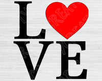 Block Love Svg Files For Cricut And Silhouette, Valentine's Day Svg Cut Files, Love Quotes Printable.