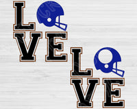 Love Football Svg Files For Cricut And Silhouette, Football Svg Cut File Designs. Football Helmet Svg, Sports Svg