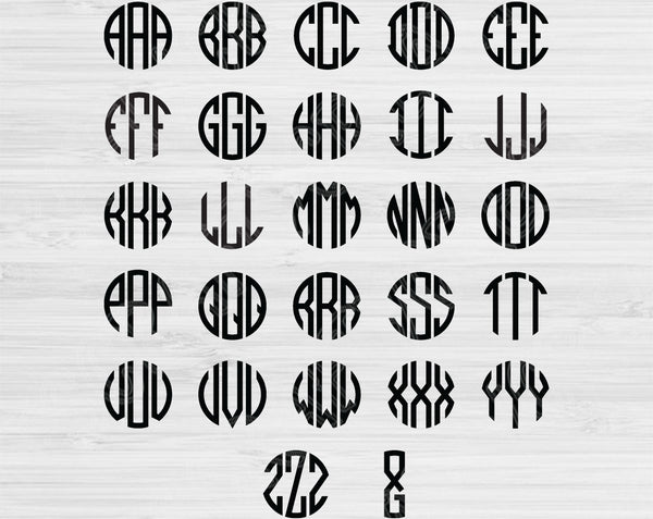 monogram circle cut