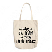 Teacher Svg, It Takes A Big Heart To Teach Little Minds Svg, Dxf, Eps, Png Cut Files For Cricut, Silhouette, Glowforge