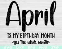 birthday month svg