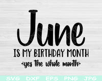 birthday month svg