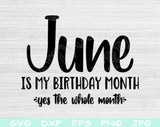 birthday month svg