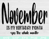 birthday month svg