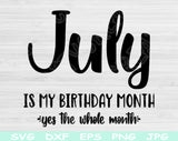 birthday month svg