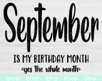 birthday month svg
