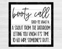 booty call sign svg