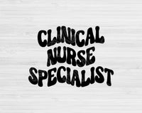 clinical nurse specialist cut file