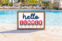 hello summer sign svg