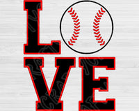 Love Baseball Svg Designs,  Baseball Love Svg Files For Cricut And Silhouette, Baseball Svg Cut Files
