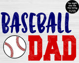 Baseball Dad Svg Files For Cricut And Silhouette, Baseball Svg Cut Files, Baseball Stitches Svg