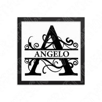 Split Font Svg Files For Cricut And Silhouette, Split Letter Svg Cut Files. Split Monogram Svg. Initial Svg, Alphabet Svg, Split Monogram Font Svg