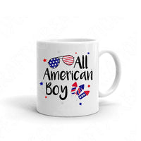 All American Boy Svg Files For Cricut And Silhouette, 4th of July Svg, Patriotic Svg Cut File, Independence Day Svg