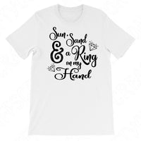 Sun Sand And A Ring On My Hand Svg Files for Cricut. Bride Svg For Bachelorette Party.