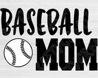 Baseball Mom Svg Cut Files, Baseball Svg Files For Cricut And Silhouette. Sports Mama Svg Digital Download.