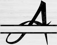 Split Monogram Svg Cut Files, Split Letter Svg Files For Cricut And Silhouette