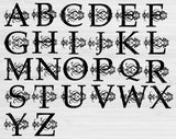 Monogram Fonts Svg Files For Cricut and Silhouette Cut Files