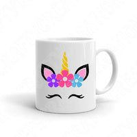 Unicorn Svg, Unicorn Face Svg For Cricut And Silhouette, Unicorn Vector with Eyelashes for Girls Birthday
