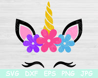 unicorn face svg