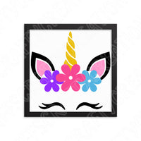 Unicorn Svg, Unicorn Face Svg Files For Cricut And Silhouette. Unicorn Head Svg with Eyelashes for Magical Birthday