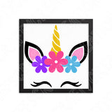 Unicorn Svg, Unicorn Face Svg Files For Cricut And Silhouette. Unicorn Head Svg with Eyelashes for Magical Birthday