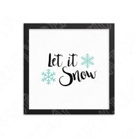Let It Snow Svg Files For Cricut And Silhouette, Winter Svg Cut File, Christmas Svg, Christmas Quote Svg