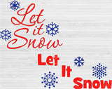 Let It Snow Svg Files For Cricut And Silhouette, Christmas Svg Cut Files, Winter Svg Xmas Holiday Png