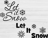 Let It Snow Svg Files For Cricut And Silhouette, Christmas Svg Cut Files, Winter Svg Xmas Holiday Png