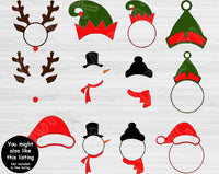 Elf Legs Svg Files For Cricut And Silhouette, Elf Monogram Svg Cut Files, Christmas Monogram Svg