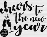 Happy New Year Svg Files For Cricut And Silhouette, New Years Svg Cut File, New Year Clipart