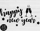 Happy New Year Svg Files For Cricut And Silhouette, New Years Svg Cut File, New Year Clipart
